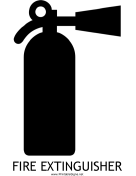 Fire Extinguisher with caption