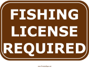 Fishing License Required