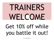 Go Gym Sign Color