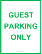 Guest Parking Only