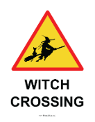 Halloween Witch Crossing