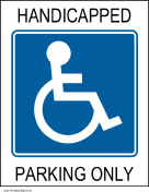 Handicapped Parking Only