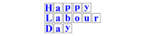 Happy Labour Day sign
