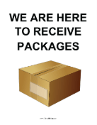 Here To Receive Packages