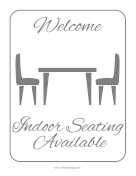 Indoor Seating Available