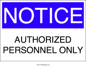 Authorized Personnel Only