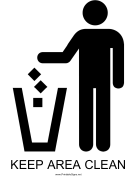 Keep Area Clean with caption