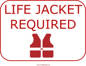 Life Jacket Required