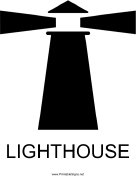 Lighthouse with caption