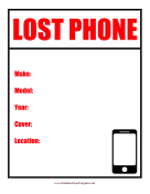 Lost Cell Phone Flyer