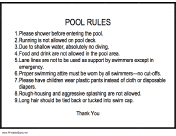 Pool Rules