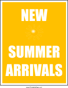 New Summer Arrivals