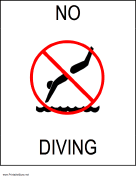 No Diving