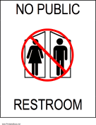 No Public Restroom