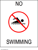 No Swimming