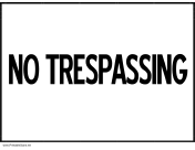 No Trespassing
