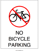 No Bicycle Parking
