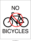 No Bicycles