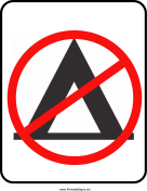 No Camping