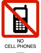 No Cell Phones