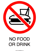 No Food Or Drink