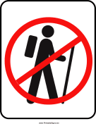 No Hiking