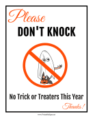 No Knocking Sign