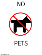 No Pets
