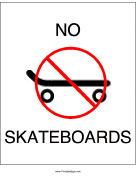 No Skateboards