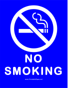 No Smoking All Blue