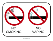 No Smoking No Vaping