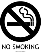 No Smoking with caption
