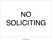 No Soliciting
