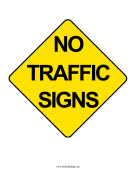 No Traffic Signs