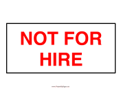 Not For Hire