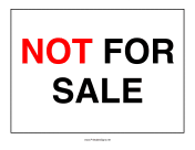 Not For Sale