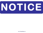Notice
