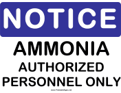 Notice Ammonia