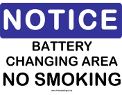Notice Battery Changing