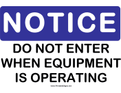 Notice Do Not Enter