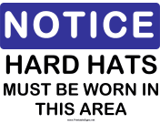 Notice Hard Hats
