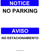 No Parking Bilingual