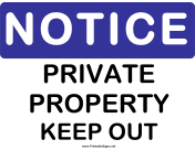 Notice Private Property