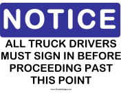 Notice Truck Drivers