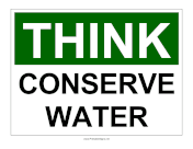 OSHA Conserve Water sign