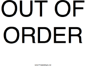 Out Of Order
