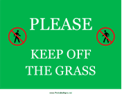 Please Keep Off Grass