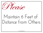 Please Maintain Distance