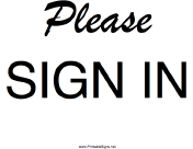 Please Sign In