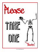 Please Take One Sign